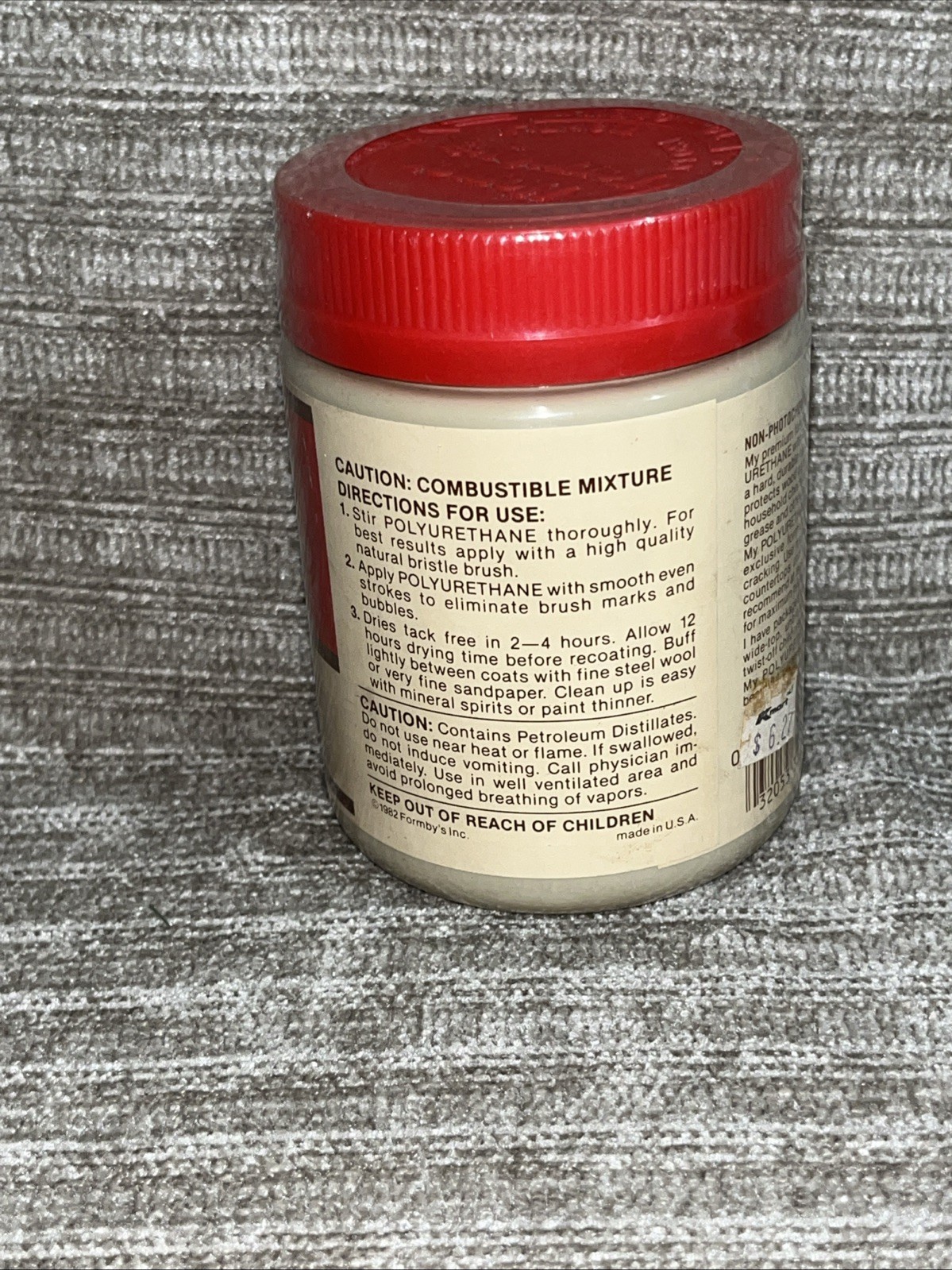 Vintage Homer Formbys Polyurethane With Tung Oil High Gloss Sealed New 1 Pint