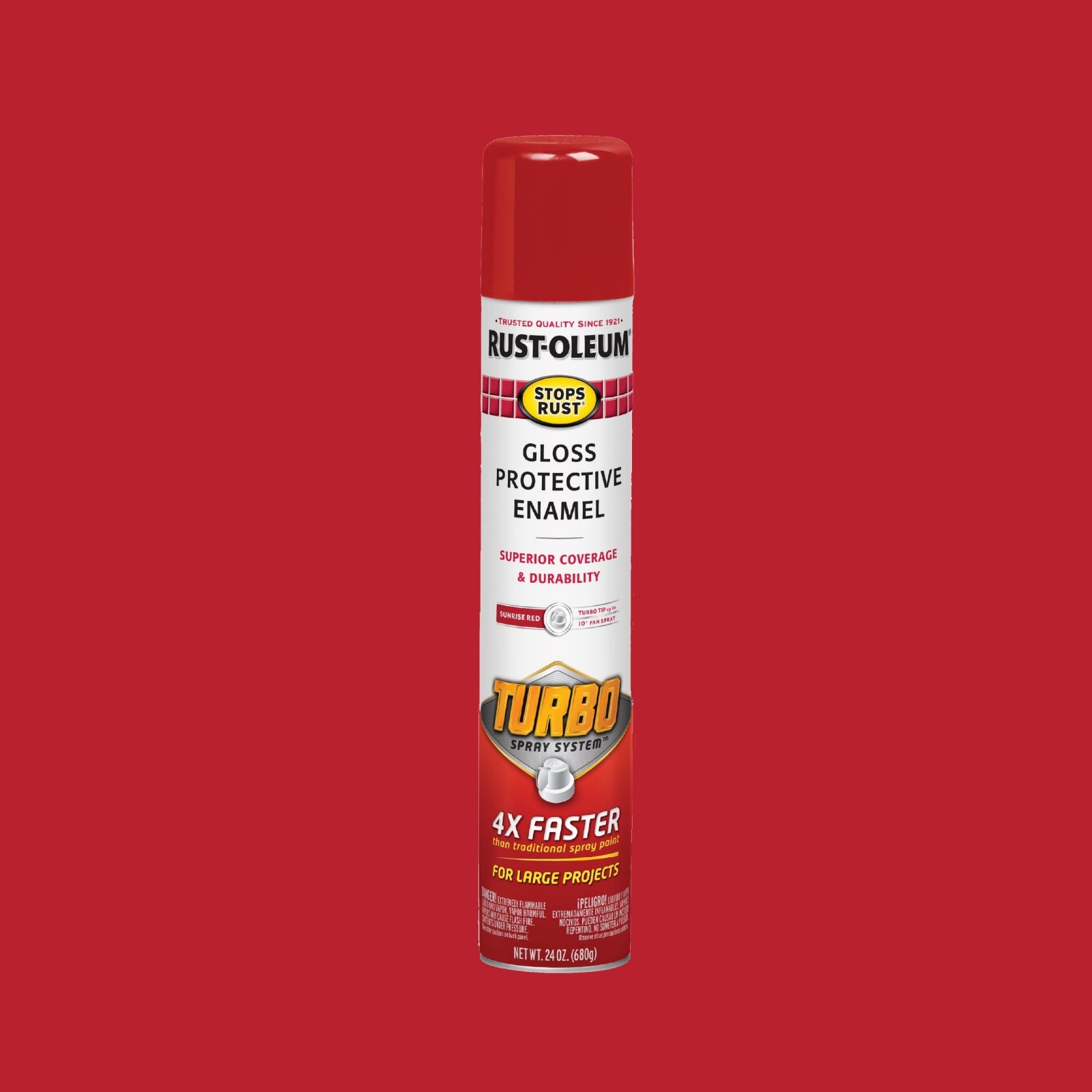 (3 Pack) Rust-Oleum Stops Rust Turbo Spray Paint, Gloss Sunrise Red, 24 oz Cans