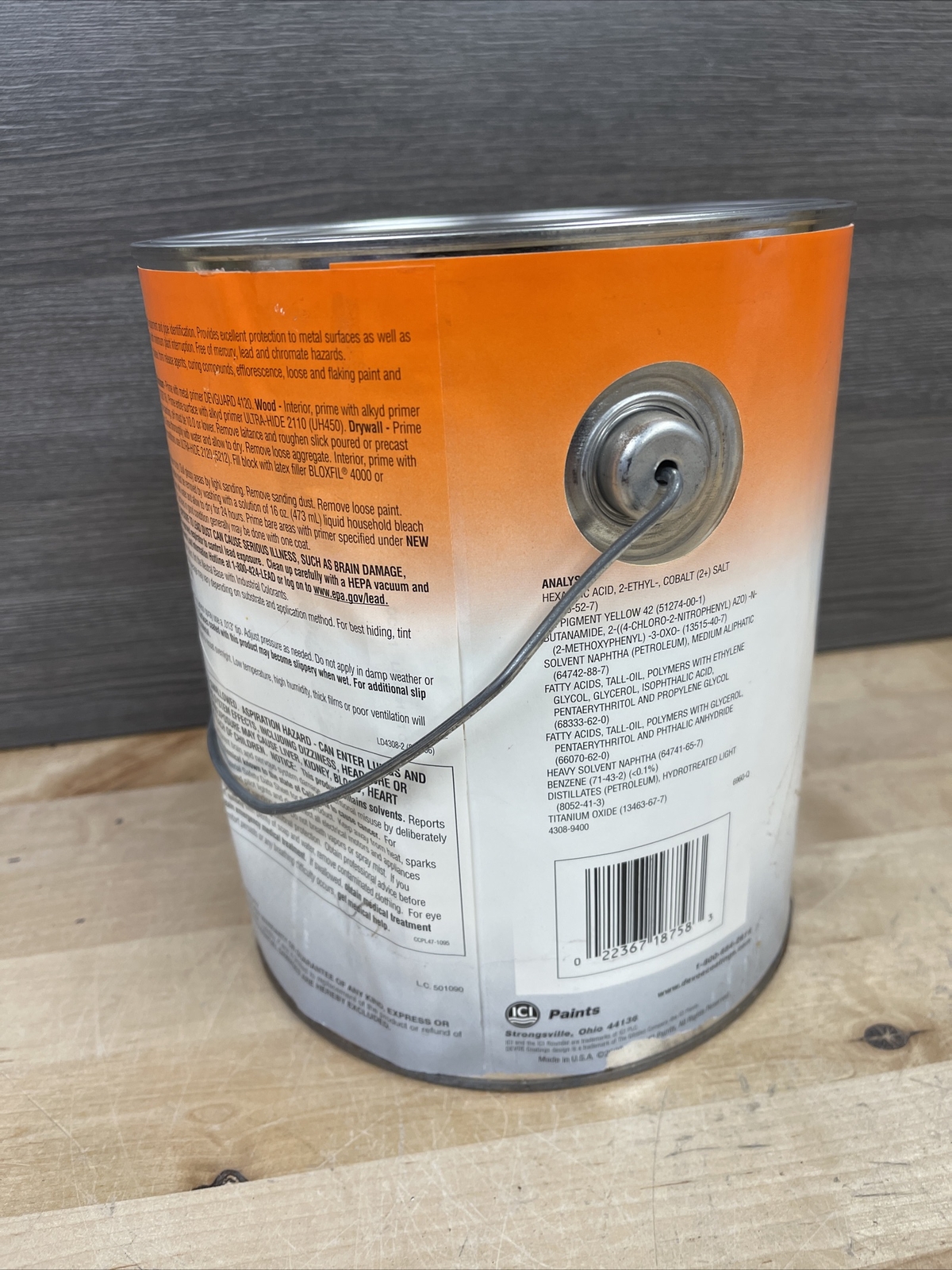 DEVOE DEVGUARD 4308 ALKYD PROTECTIVE GLOSS ENAMEL SAFETY YELLOW 1GAL NEW