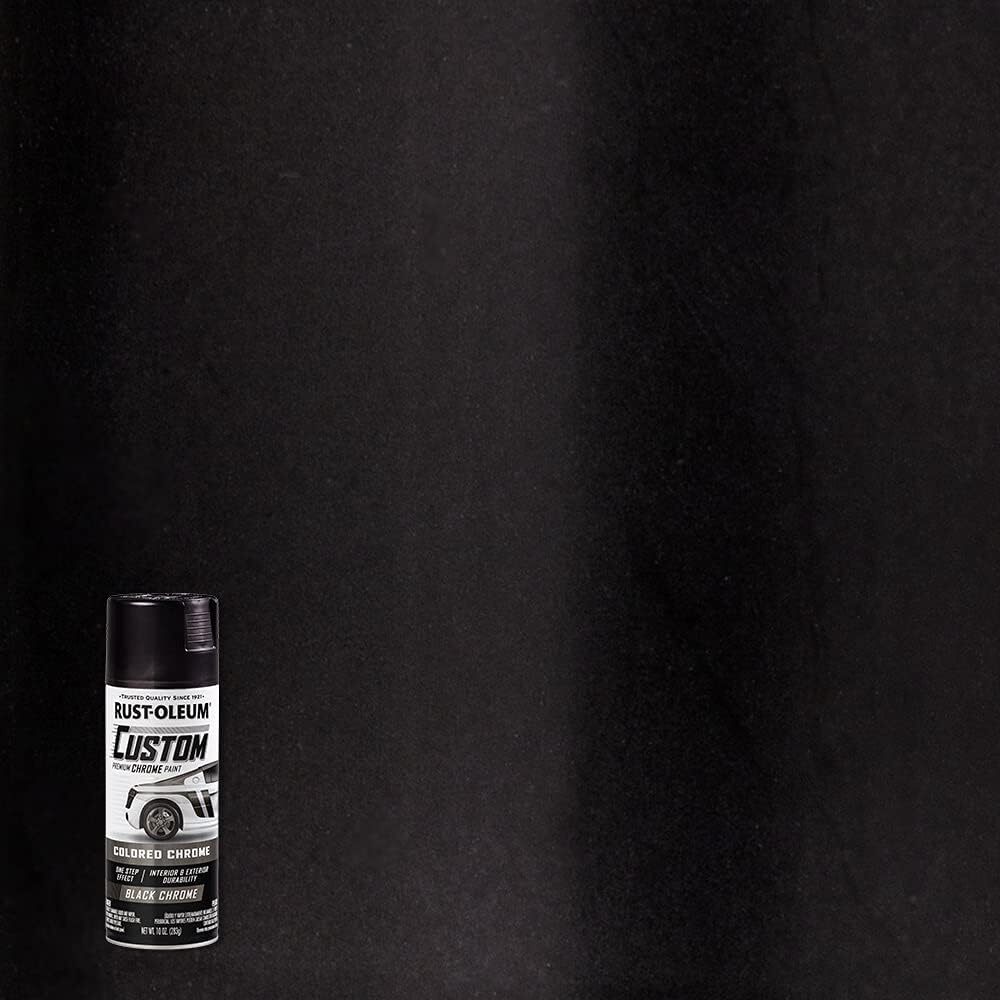343346 Pintura En Aerosol Cromada Personalizada Para Automoviles, 10 Oz, Negro