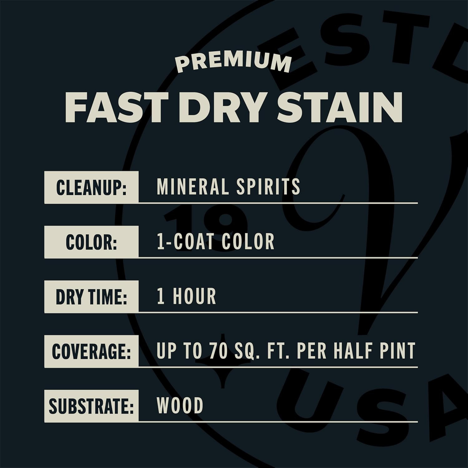 Varathane Premium Fast Dry Dark Walnut Wood Stain | Oil-Based, 1 Coat Color, 1 H