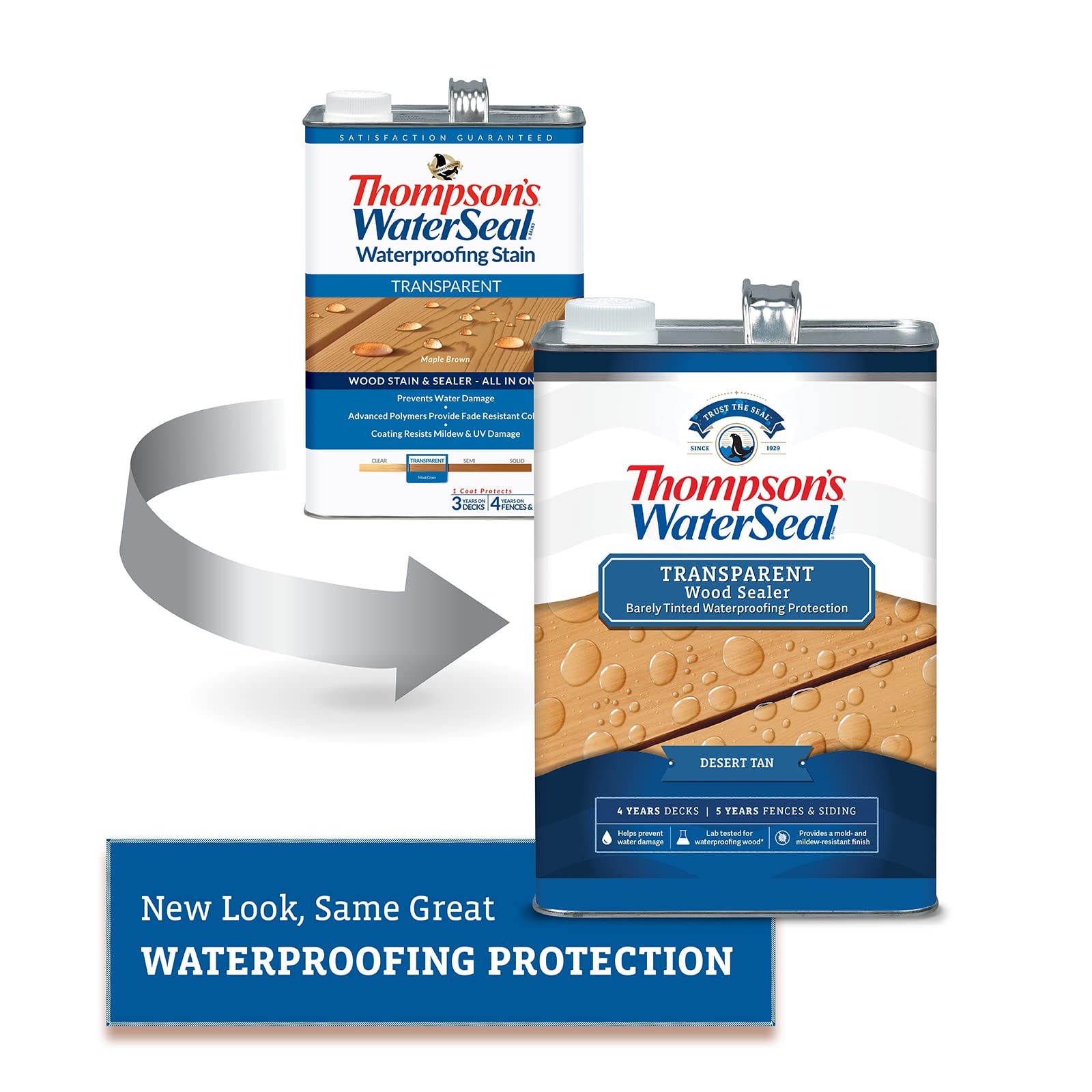 Thompson’s WaterSeal Transparent Waterproofing Wood Stain and Sealer, Desert Tan