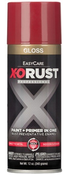 X-O Rust XOP39-AER Gloss RED Anti-Rust Enamel Spray Paint & Primer – 1 Pack