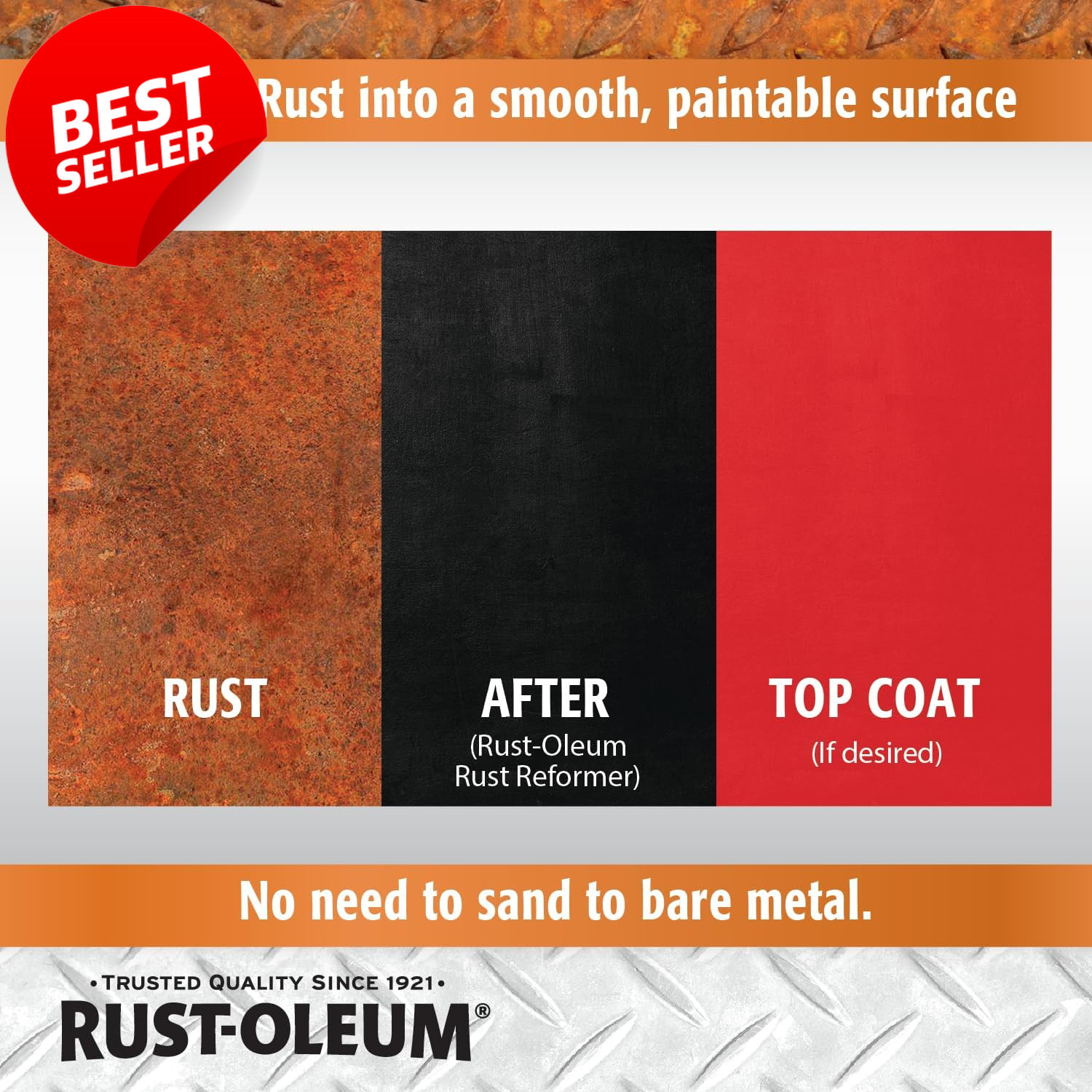 Rust Reformer Spray 10.25oz Black Converts Rust to Paintable Surface – US
