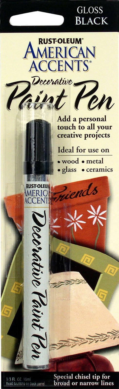 Rust Oleum American Accents Decorative Paint Pen Black 0.34 Fl Oz For Crafts