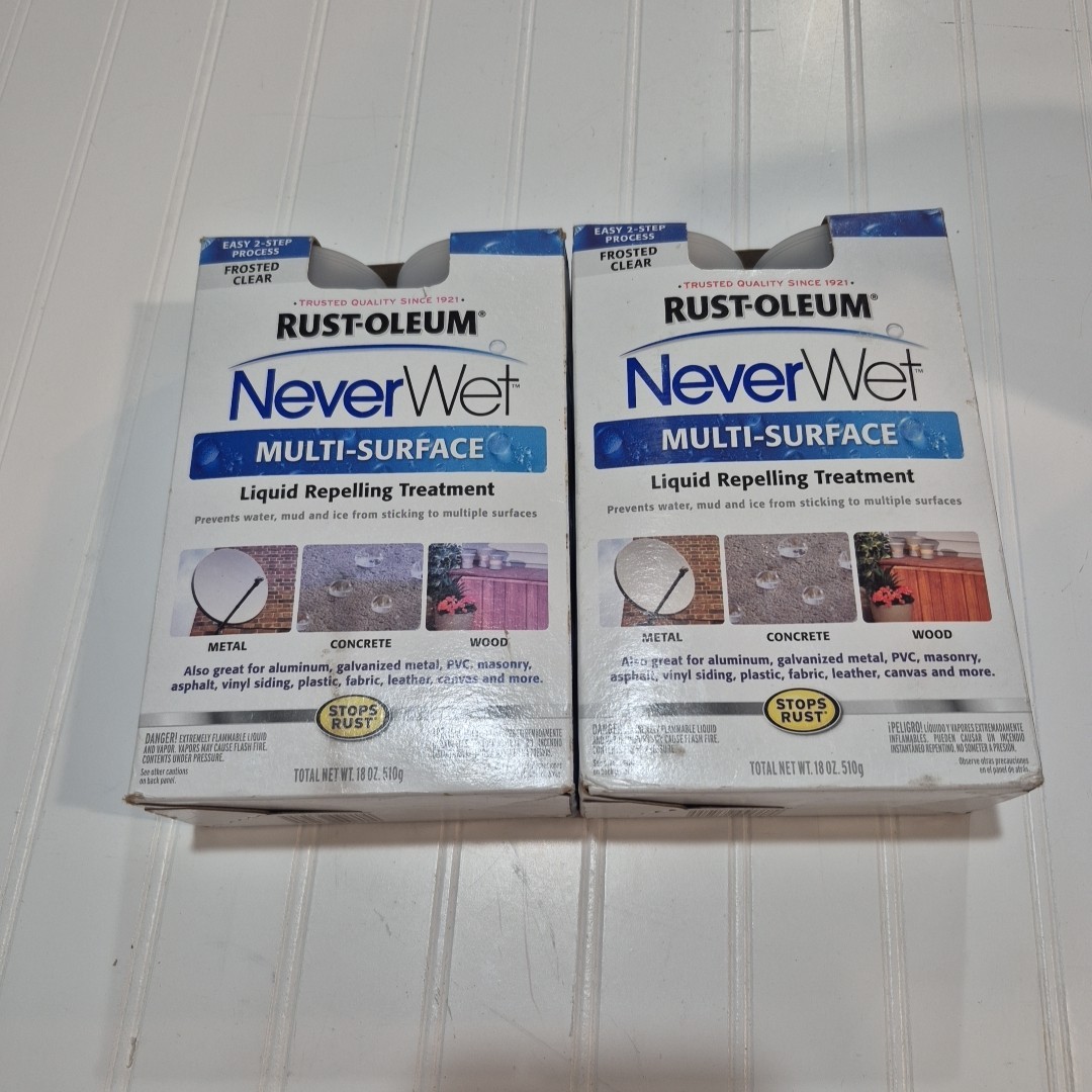 Lot Of 2 Rust-Oleum 18 oz NeverWet Multi Surface Liquid Repellant Waterproof