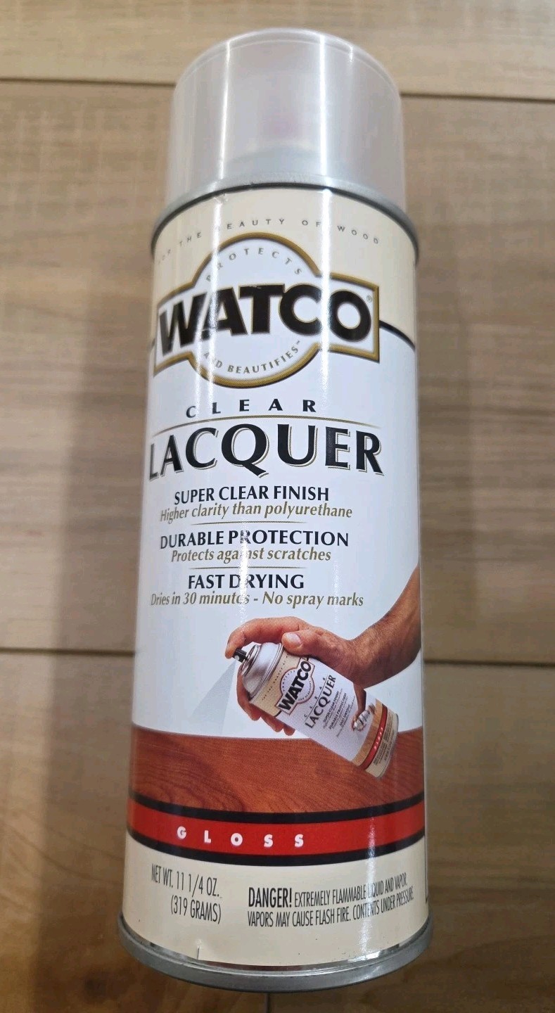 Watco 63081 Lacquer Clear Wood Finish Spray, 11.25 Oz, Clear Gloss