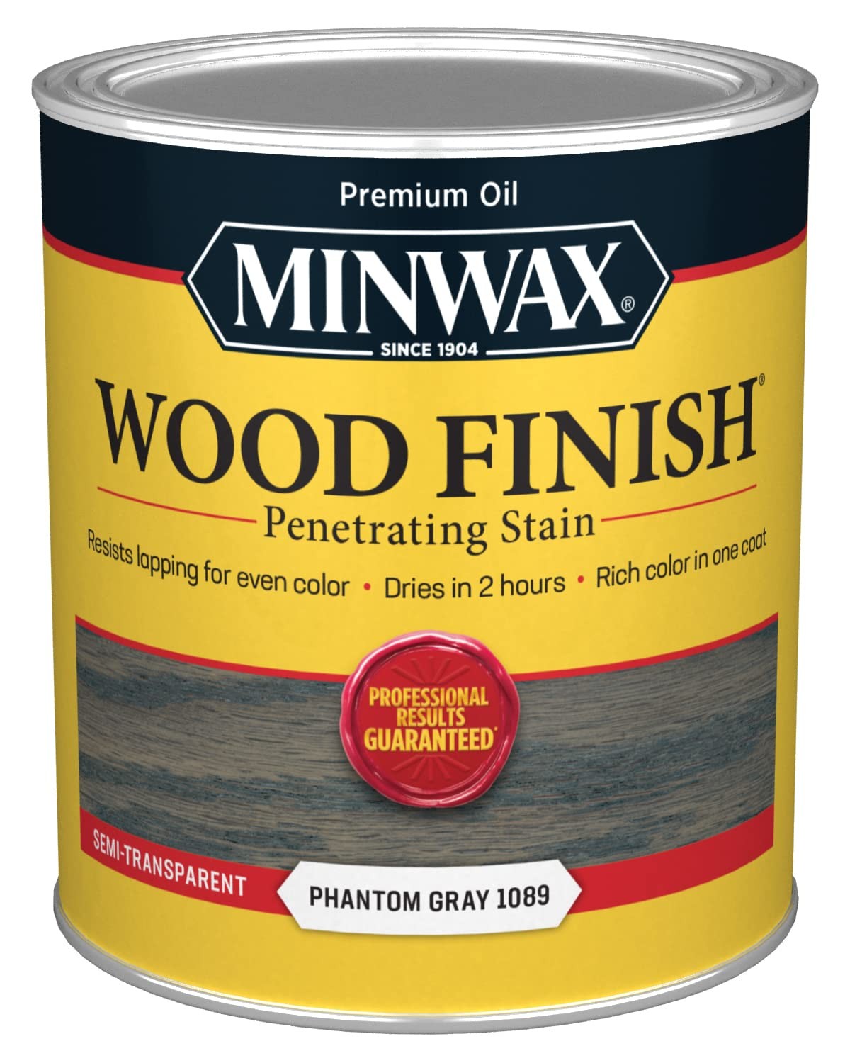 Minwax Wood Finish Phantom Gray Stain 1 Coat Deep Penetrating Color 1 Quart