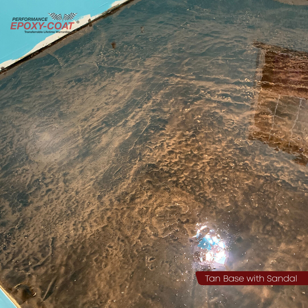 Metallic Full Epoxy Floor Coating Kit 300 sq. ft. TILE RED Base Coat
