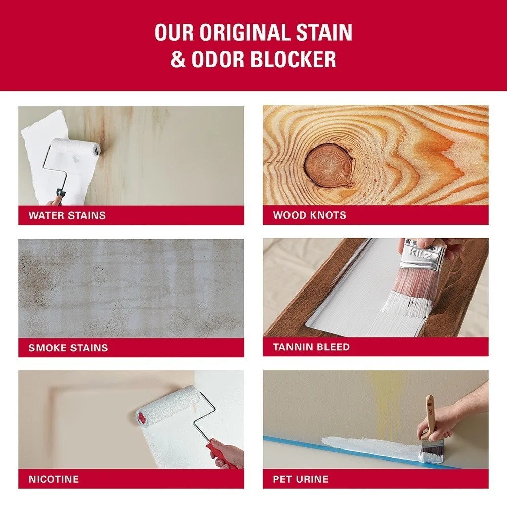 Original Oil-Based Aerosol Primer, White, Interior Spot Stainblocker and Odor