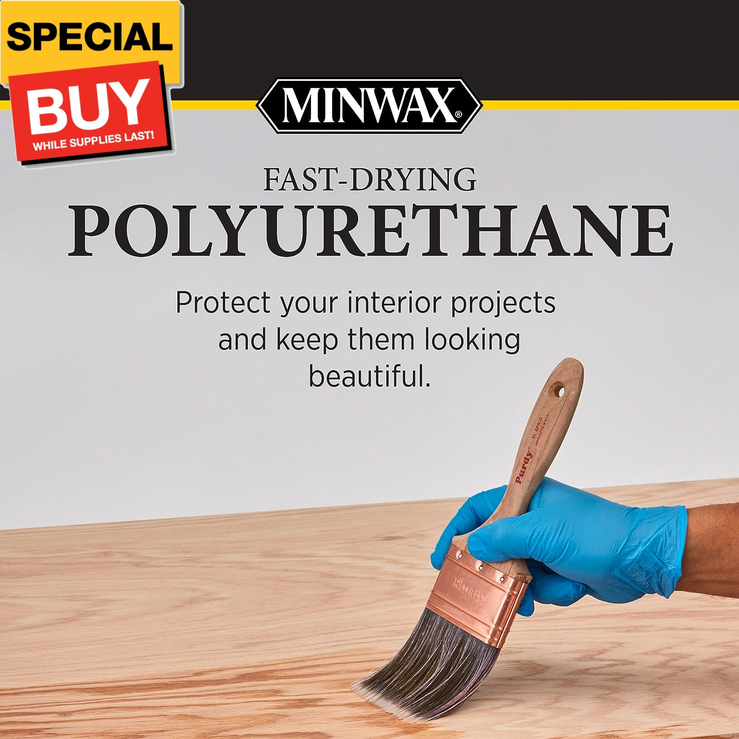 Fast Drying Polyurethane Spray, Protective Wood Finish, Clear/Warm Gloss, 11.5 o