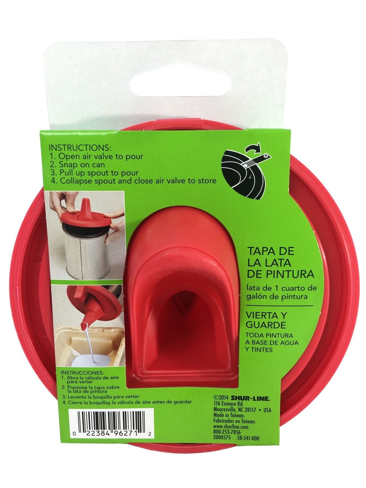 Shur-Line 2000576 Quart Store and Pour Paint Can Lid Quart Sized Paint Can Lid