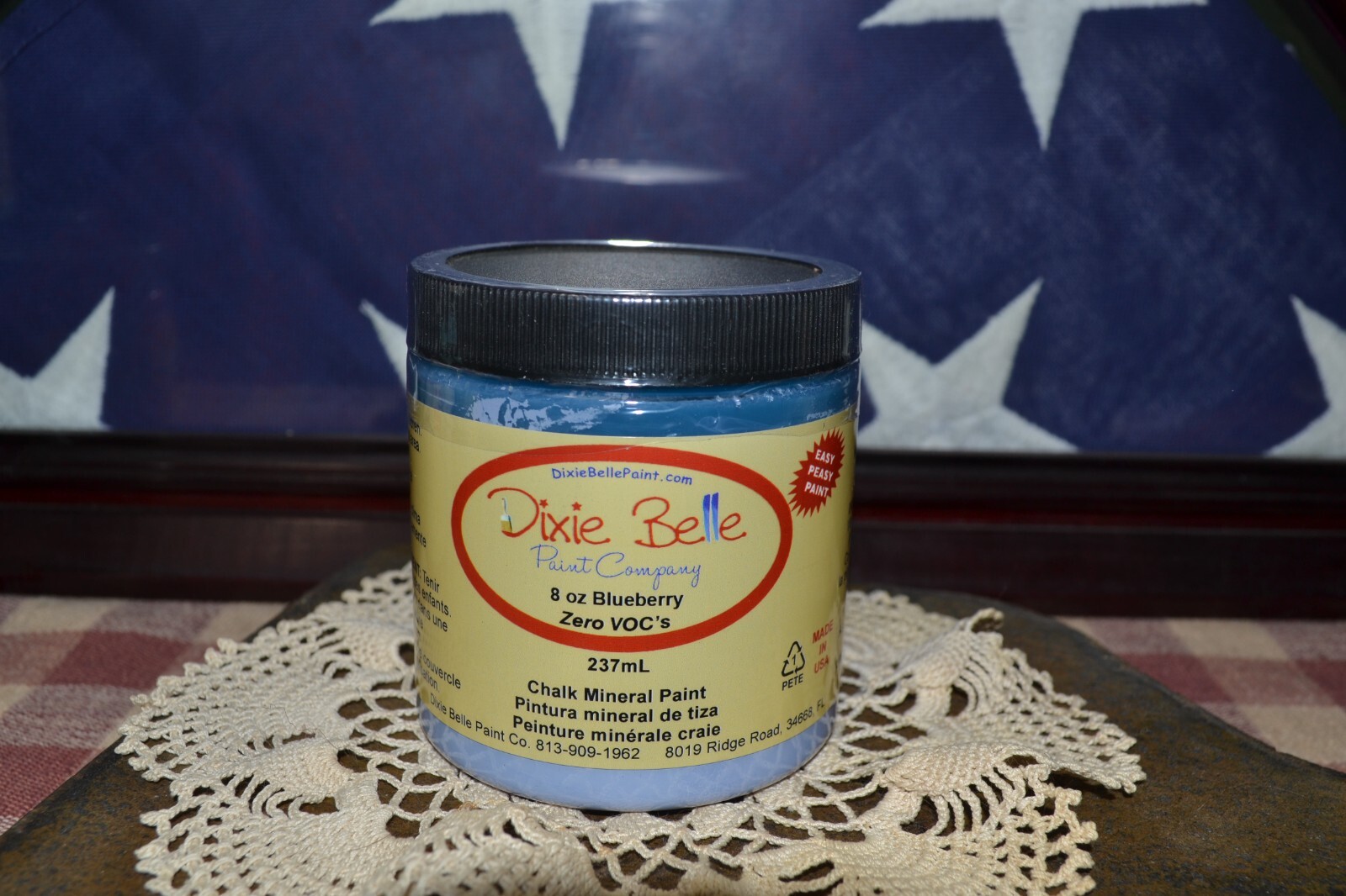 DIXIE BELLE CHALK MINERAL PAINT DIXIE BLUEBERRY WATER BASED 8 oz BRAND NEW