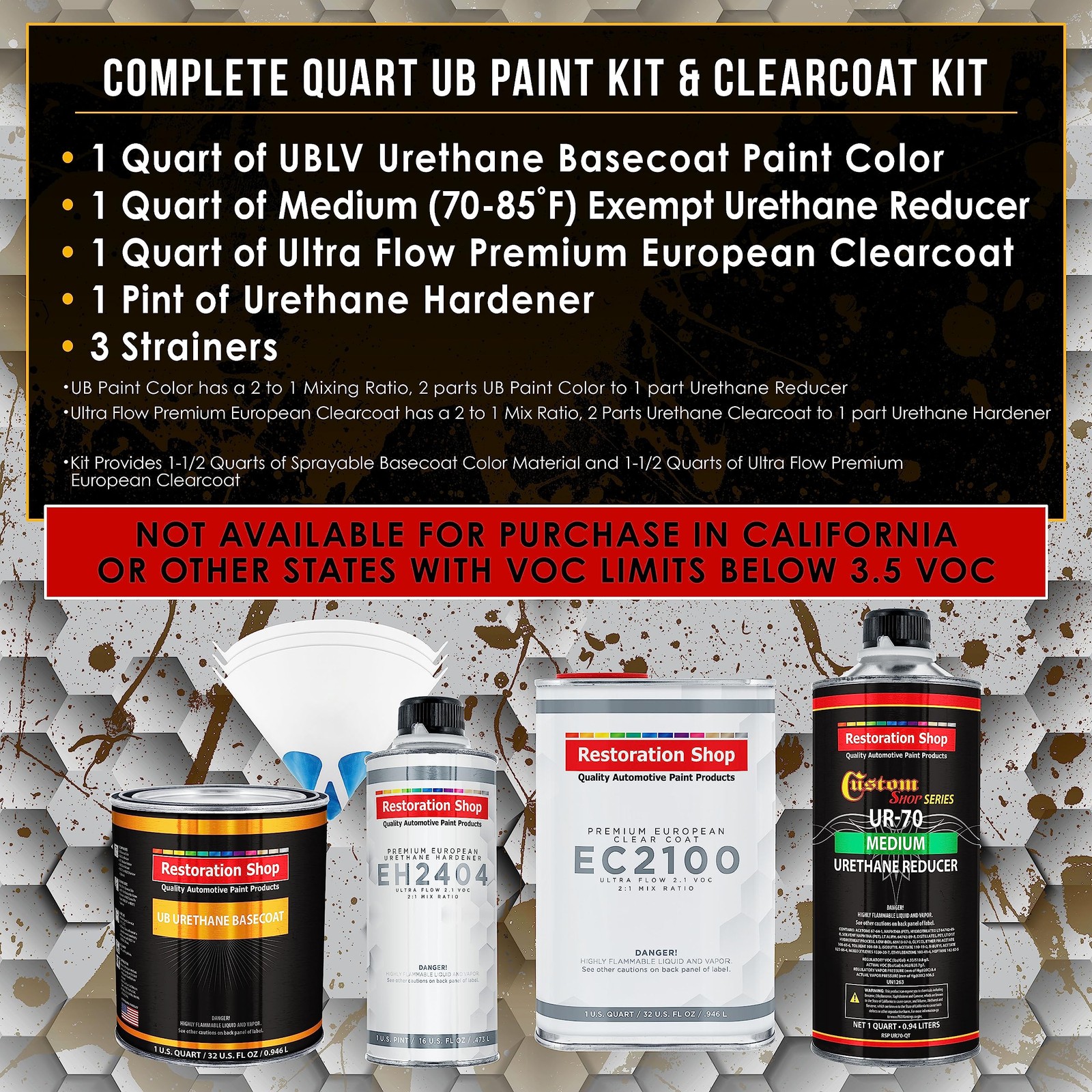 – Midnight Blue Urethane Basecoat with European Clearcoat Auto Paint – Comple…
