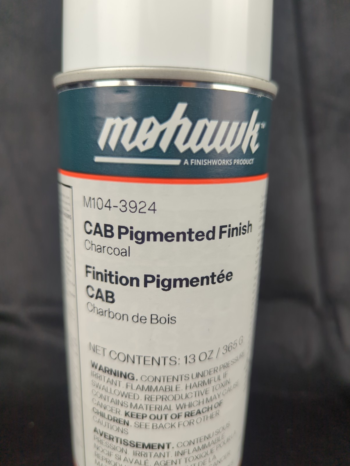 Mohawk M104-3924 Cab Pigmented Finish Charcoal, 13 ounces