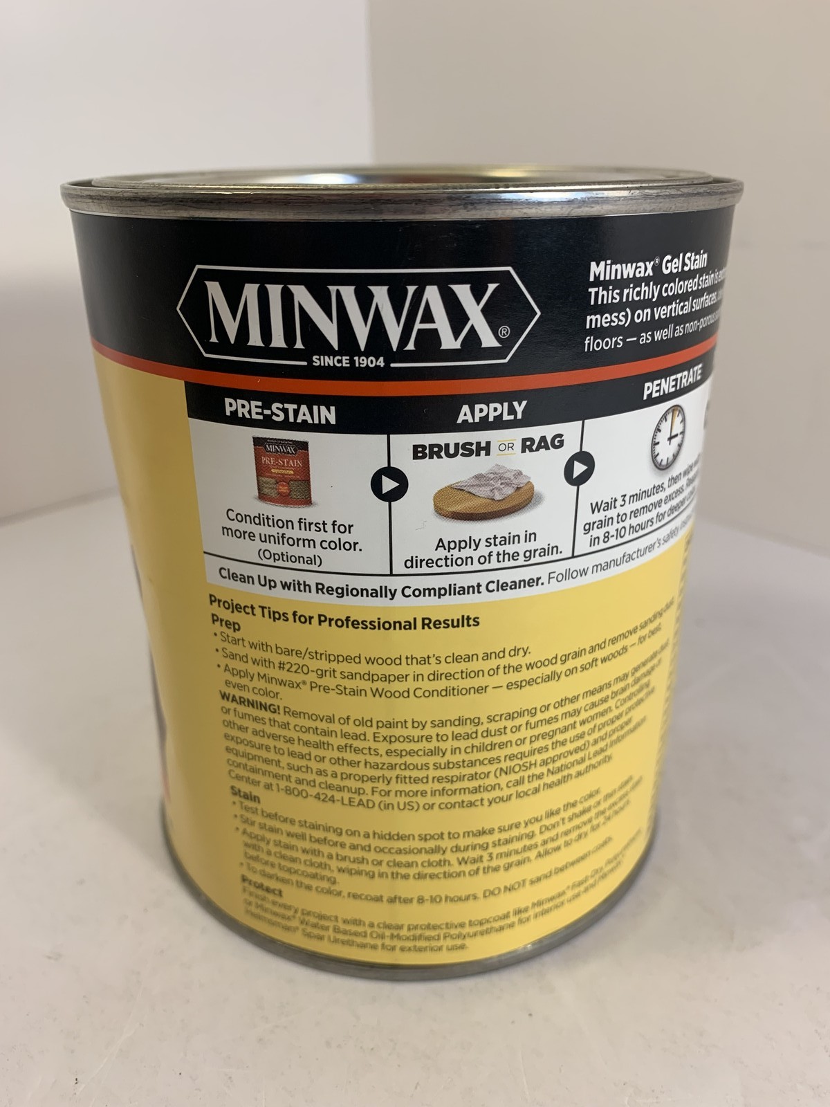 Minwax Gel Stain Walnut Premium Oil Multi-Surface Semi-Transparent 1 Quart