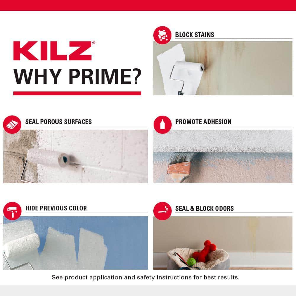 2 Gal. Primer Sealer White Interior/Exterior Multi-Surface All Purpose Low Odor