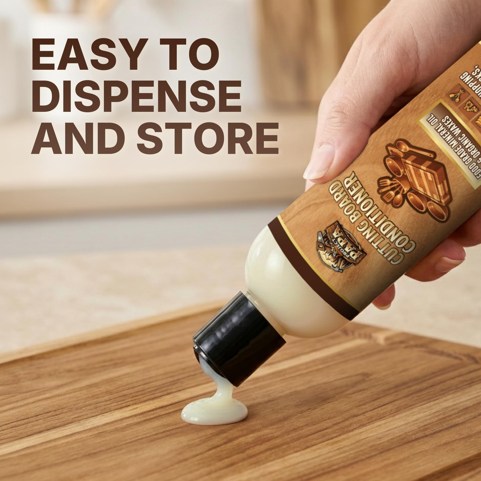 Project Papa Cutting Board Conditioner – Food 8 Fl Oz (Pack of 1), Natural