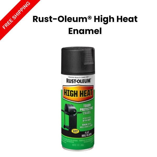 Rust-Oleum 7778830 High Heat Enamel Spray Paint – 12 Fl Oz – Bar-B-Que Black