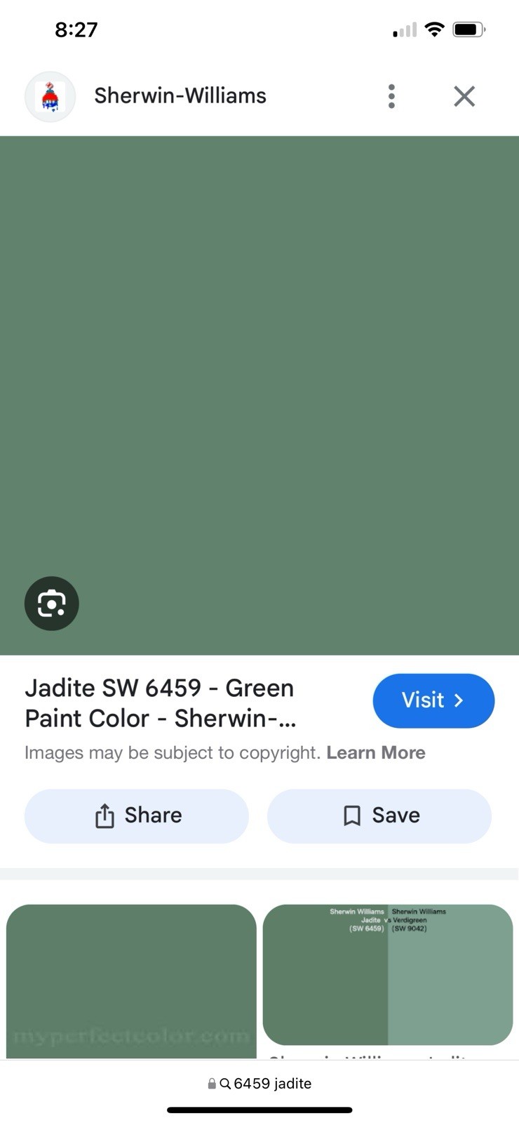 1 Gallon Sherwin Williams Cashmere Interior Low Lustre Color 6459 Jadite
