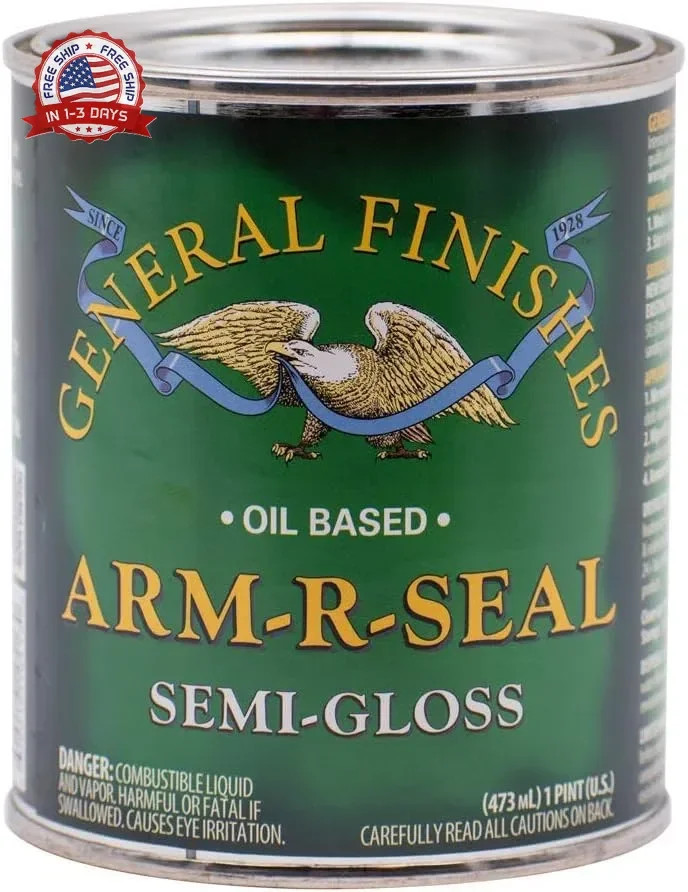 General Finishes Arm-R-Seal Oil Based Topcoat, 1 Pint, Semi-Gloss