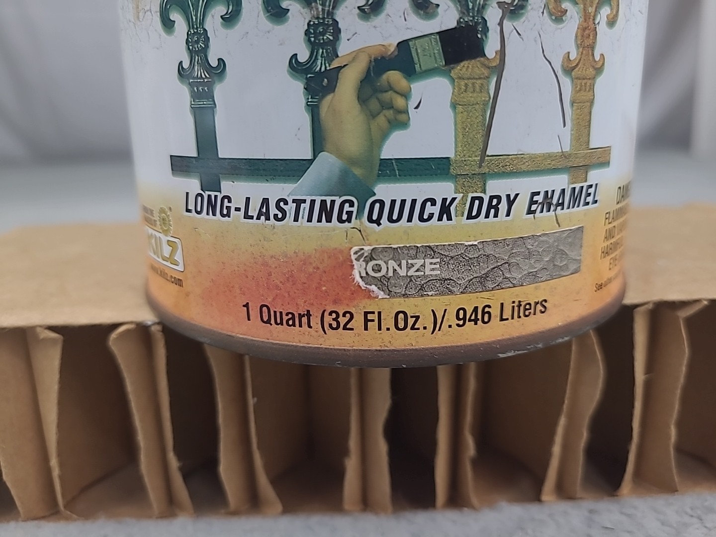 1x READ Hammerite Rust Cap Hammered Finish Bronze 1 Quart KILZ