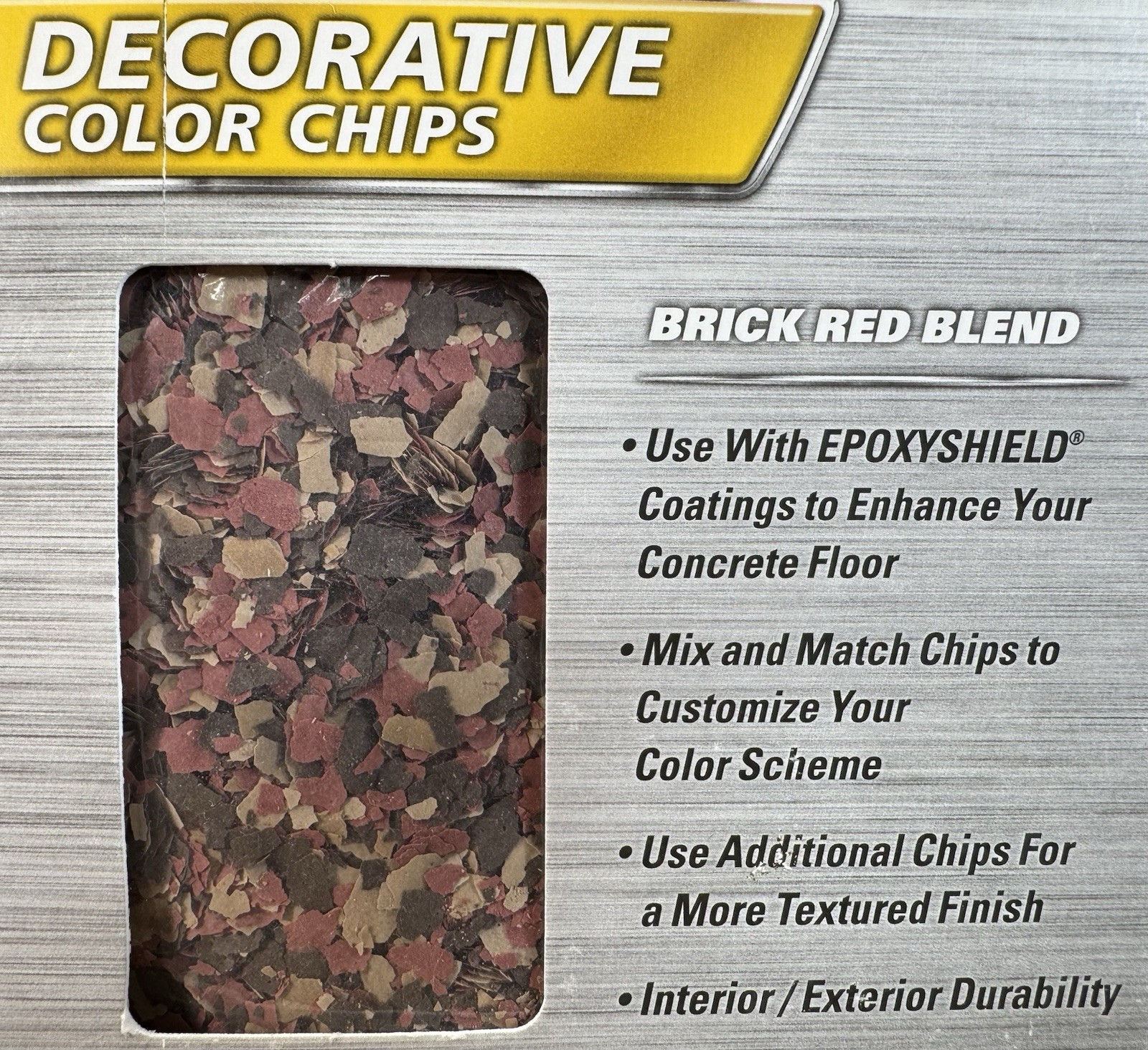 Rust-Oleum Epoxy Shield Decorative Color Chips Tile Brick Red Terrazzo (3)1lb