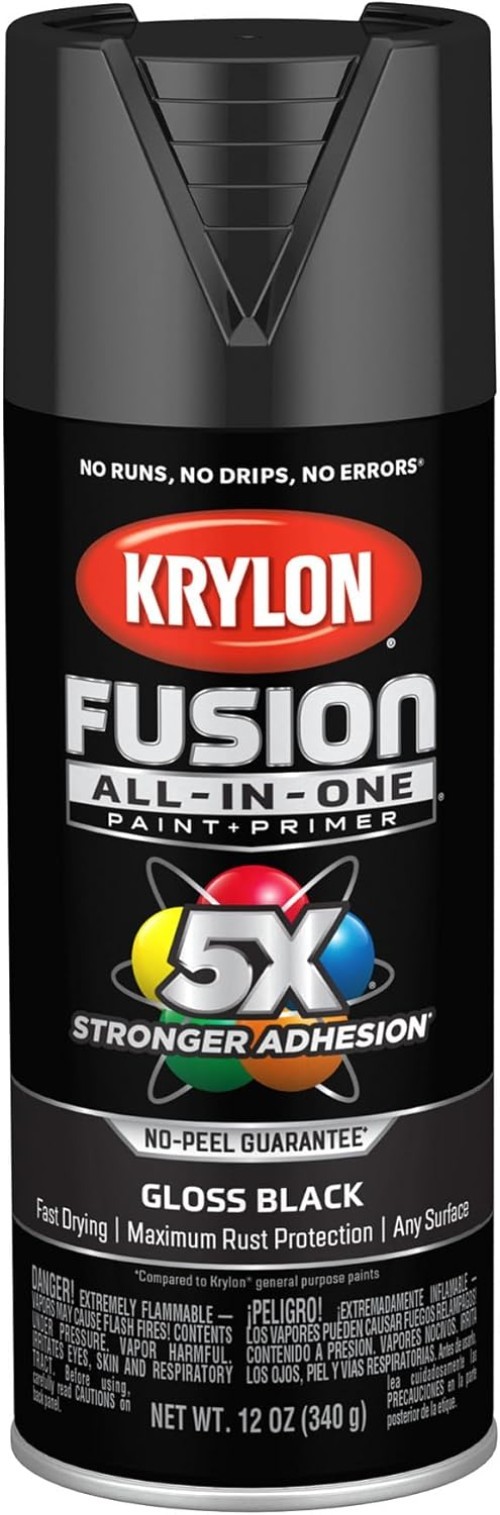 12 oz Black Adhesive Spray Paint – Rust Protection & Seamless Finish for Indoors