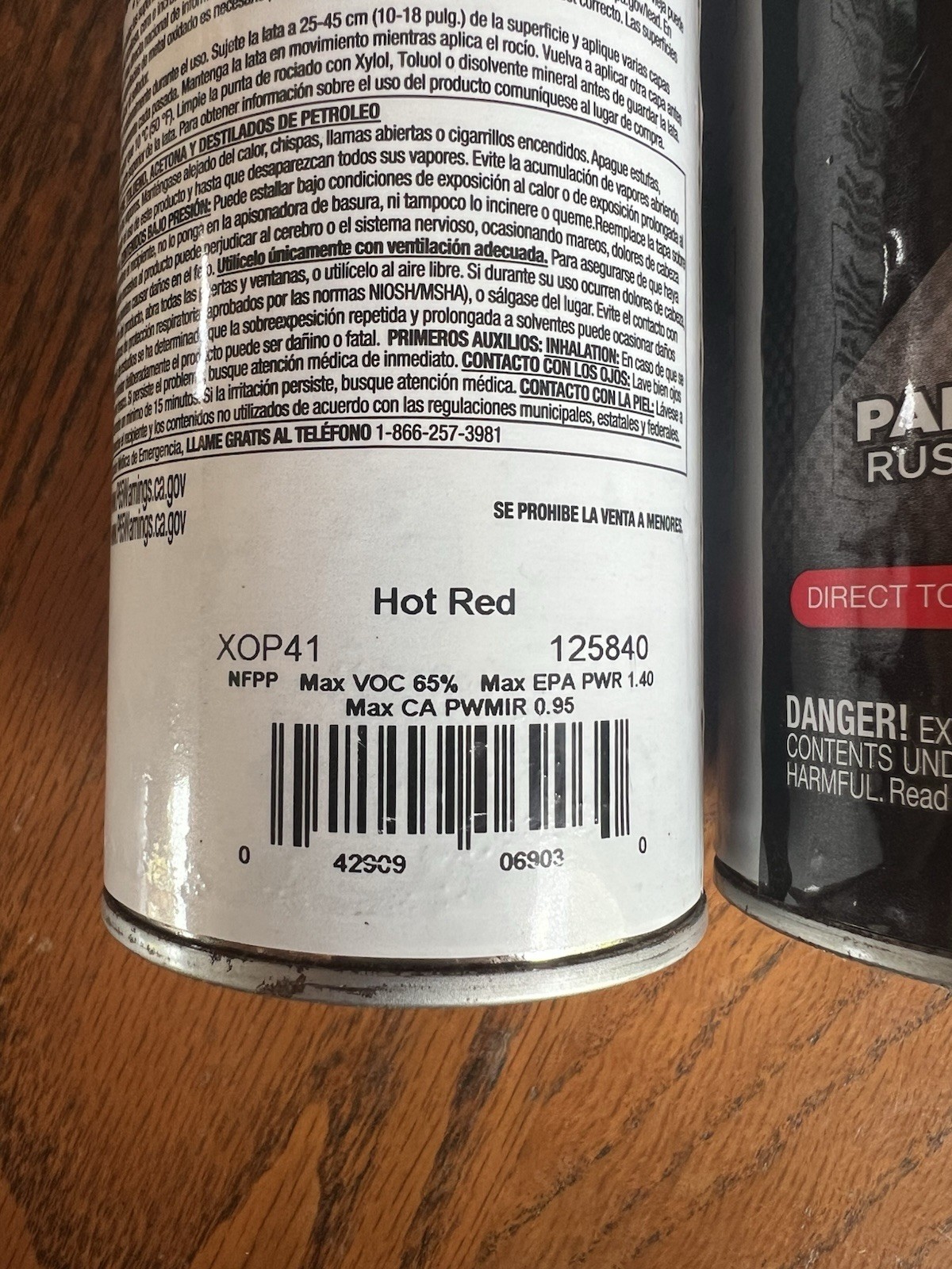 X-O Rust Preventative Enamel GLOSS Hot Red Color 12oz Spray Can X2
