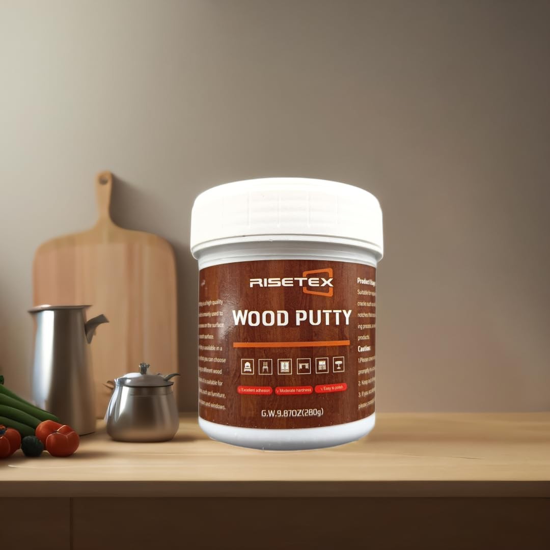 Fix Cracks & Chips Instantly – Wood Filler Putty for 9.87oz Natural