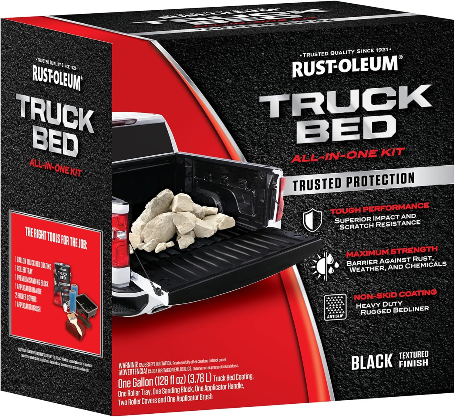 Rust-Oleum Automotive All-In-One Truck Bed Coating Kit, Gallon, Textured Black