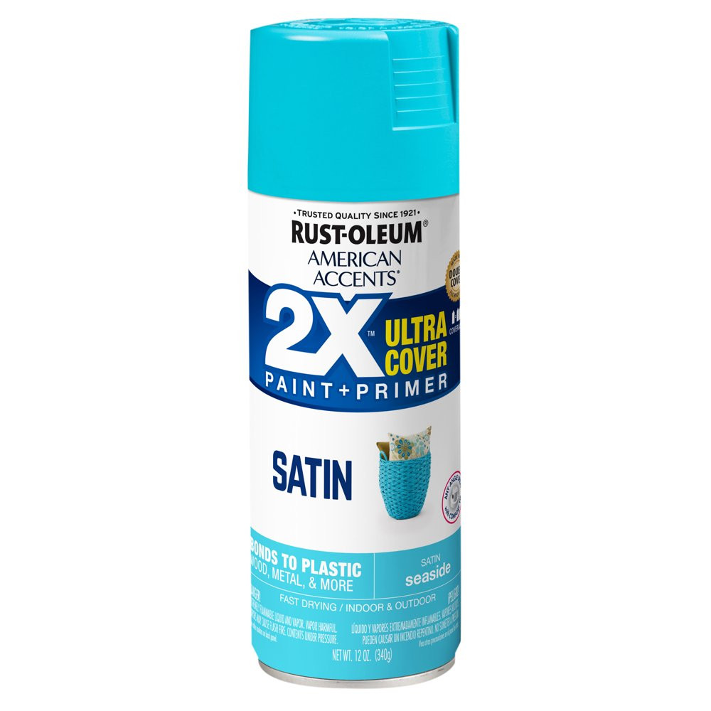 All Surfaces 2X Ultra Cover Satin Seaside Spray Paint & Primer Protection 12 Oz