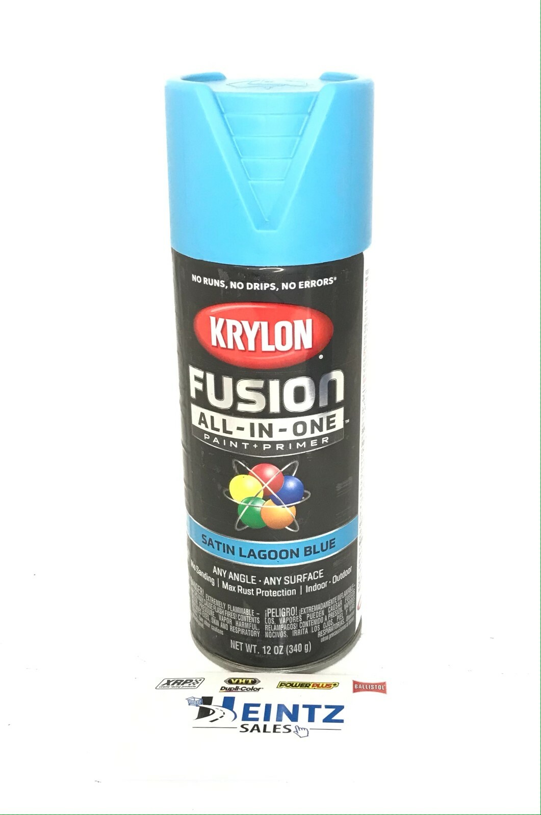 KRYLON 2741 SATIN LAGOON BLUE All-In-One Fusion Paint & Primer – No-Peel – 12 oz