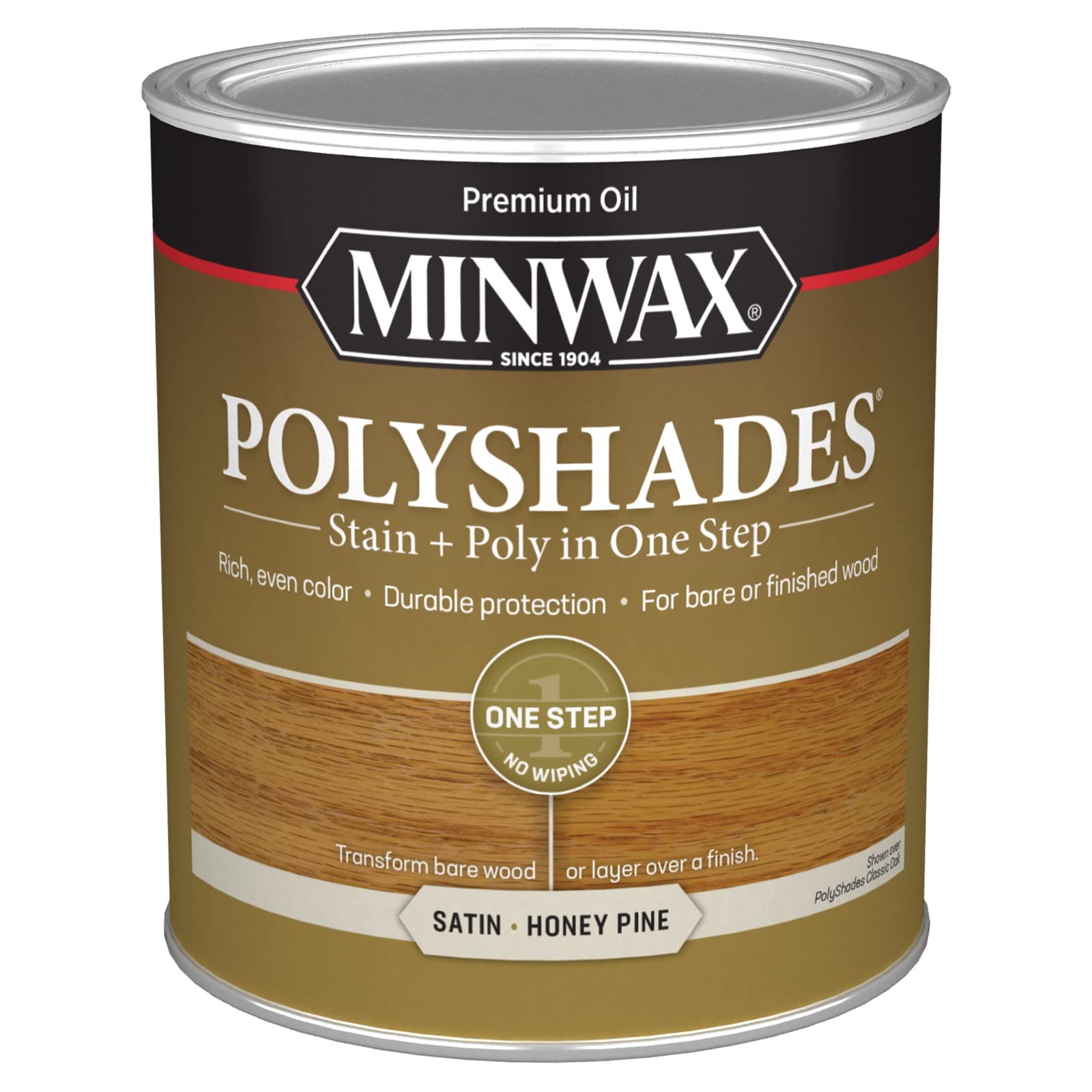 Minwax Polyshades Honey Pine Wood Stain And Polyurethane Combo 1 Quart