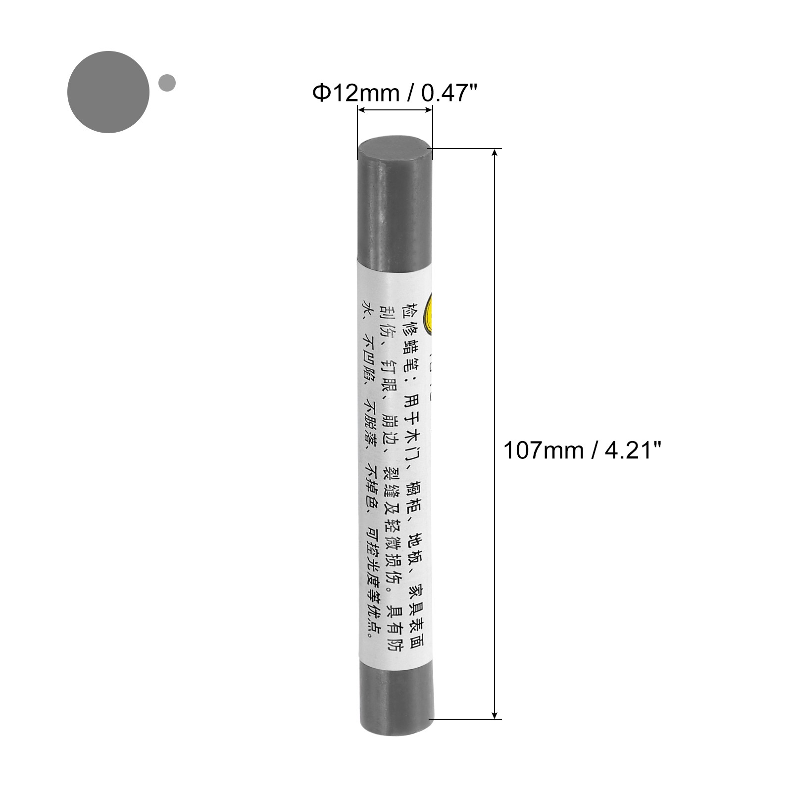 Furniture Repair Crayons Wax Filler Stick, 3Pcs Pen Marker, French Gray