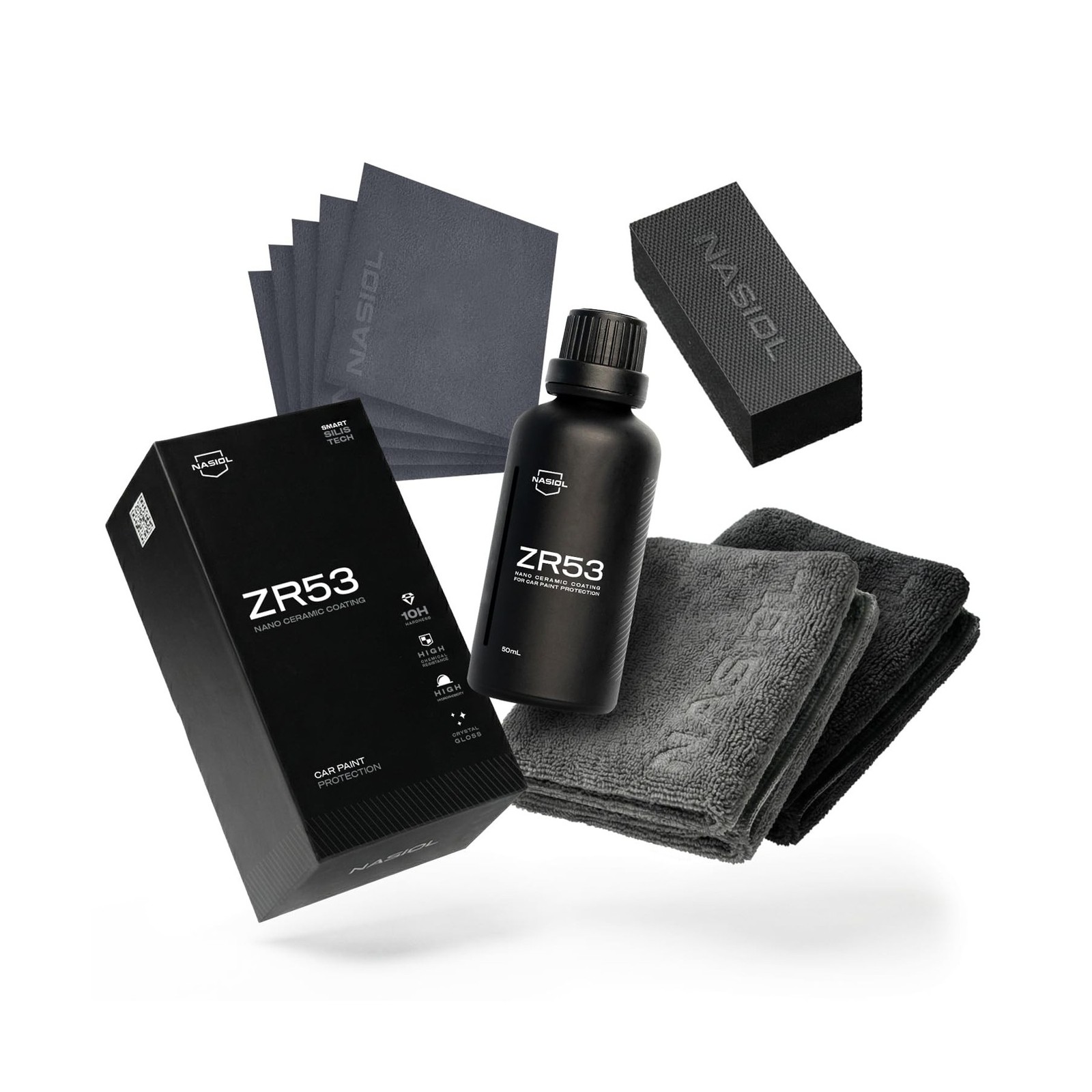 Nasiol ZR53 Nano Ceramic Coating for Cars – Complete Kit for Professional