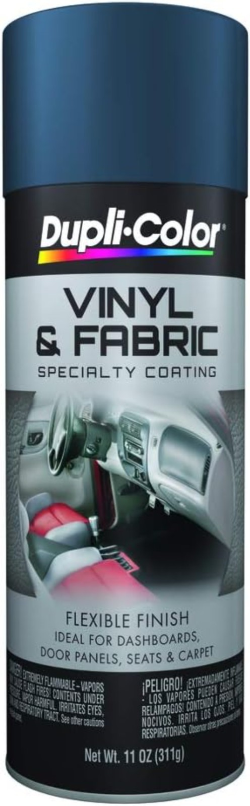 Spray Paint Set – 6 PK 11 oz. Medium Blue Vinyl & Fabric Coating, Resist Peeling