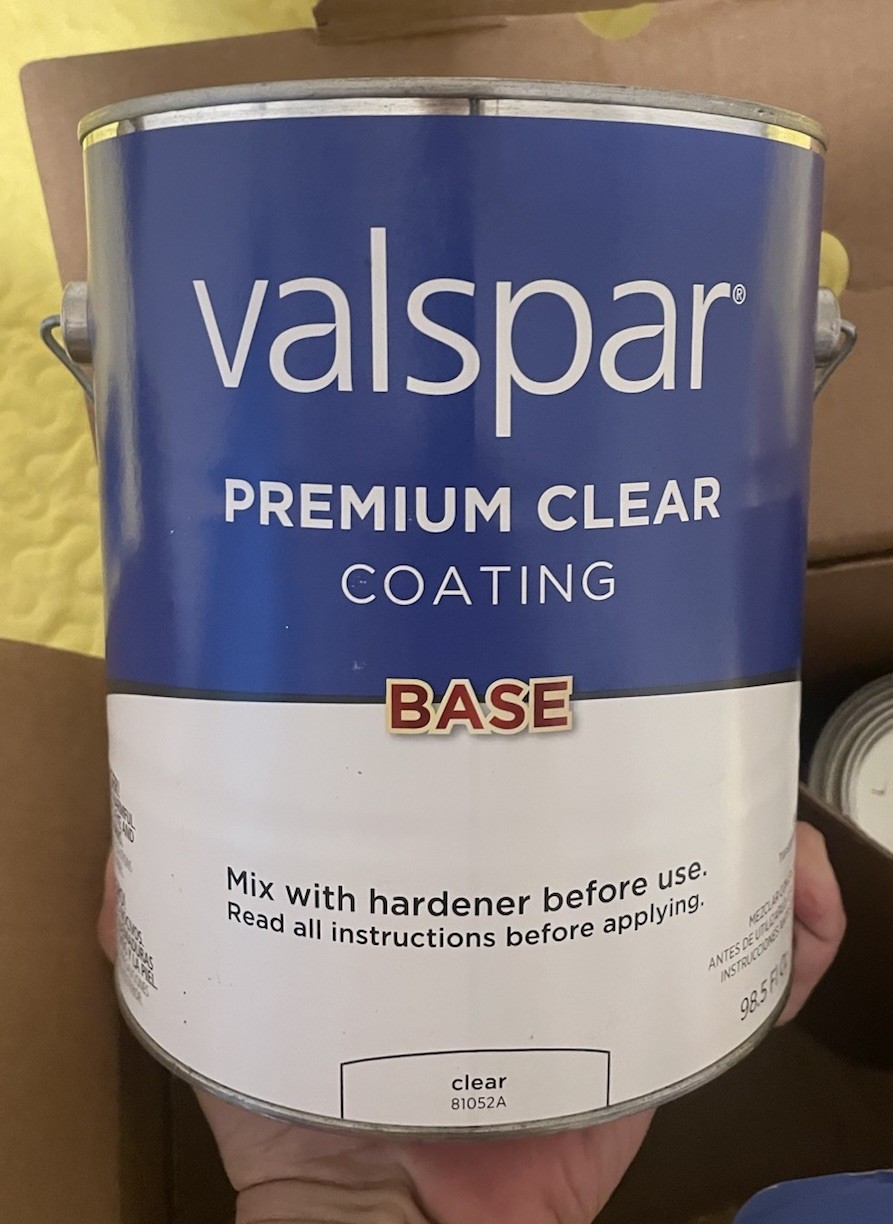 Valspar 81052 Premium Clear Coating Kit 1 Car Garage New Open Box Incomplete