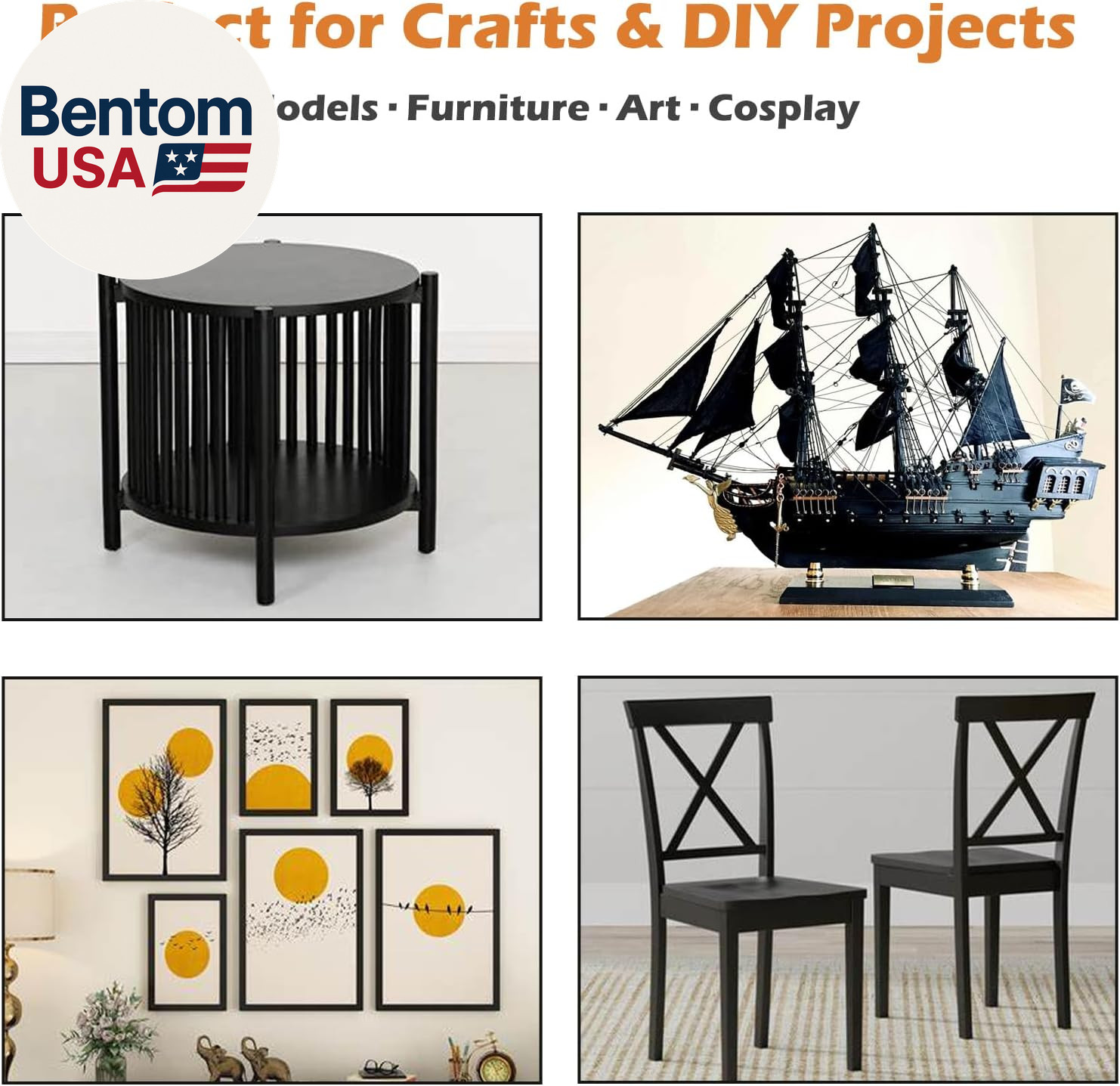 Paint and Primer in One Spray, Matte Black Finish – Quick Drying, Multi-Surface