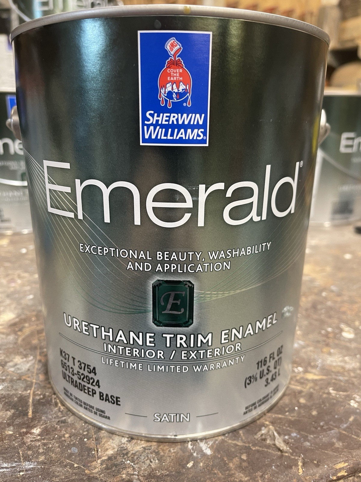 Gal. Sherwin Williams Emerald Urethane Paint /Custom Stormy Gray /Satin