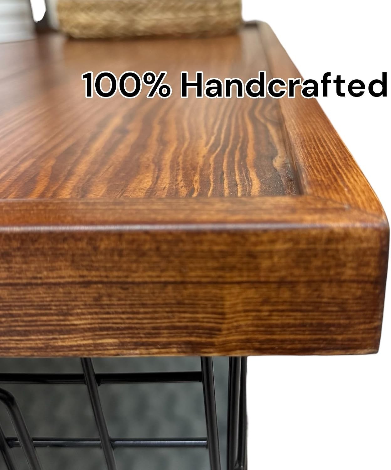 Handmade Hard Wood Kennel Topper W/ Safety Lip English Chestnut Stain 23 X 36)