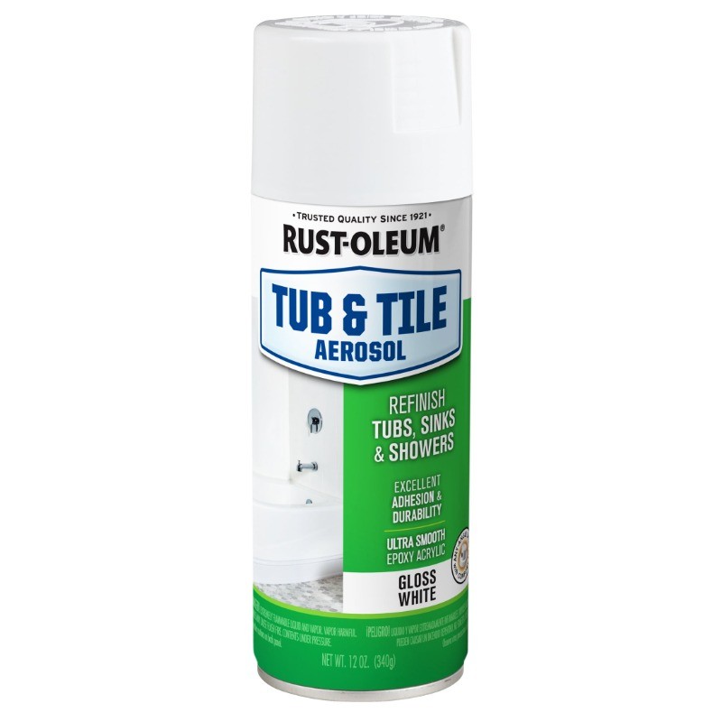 Rustoleum Tub and Tile White Aerosol Durable, Easy to Clean, Safe To Use