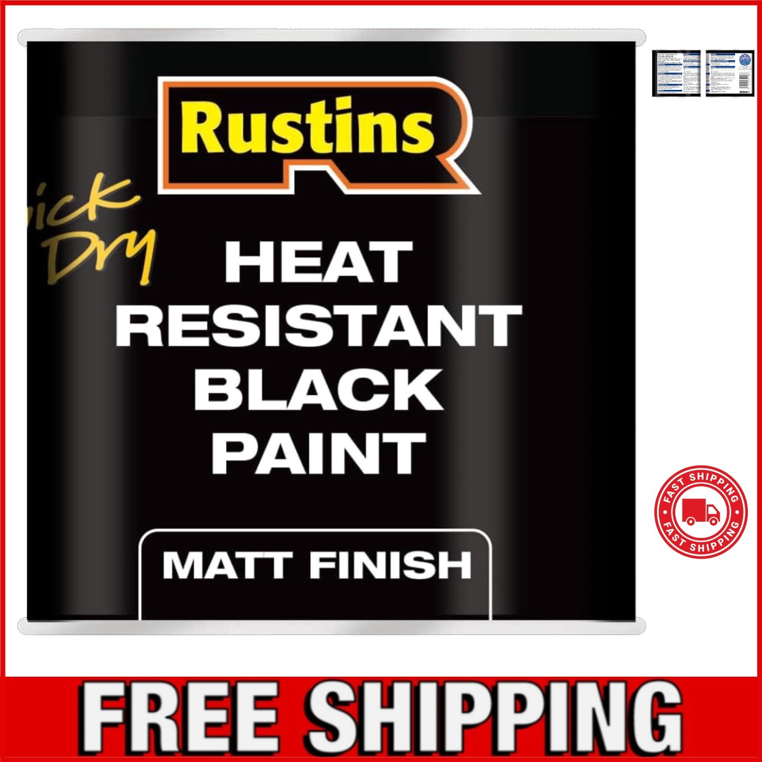 Exceptional 250ml Heat Resistant Black Paint for High-Temperature Applications