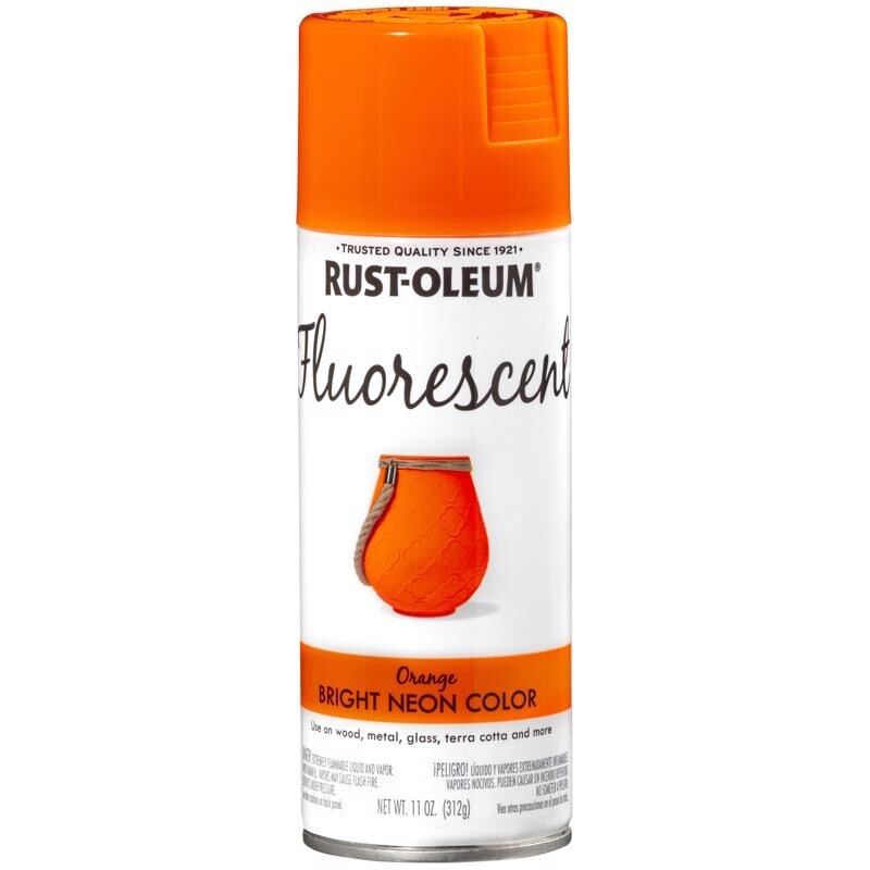 Rust-Oleum Specialty Fluorescent Orange Bright Neon Color Spray Paint 11 oz