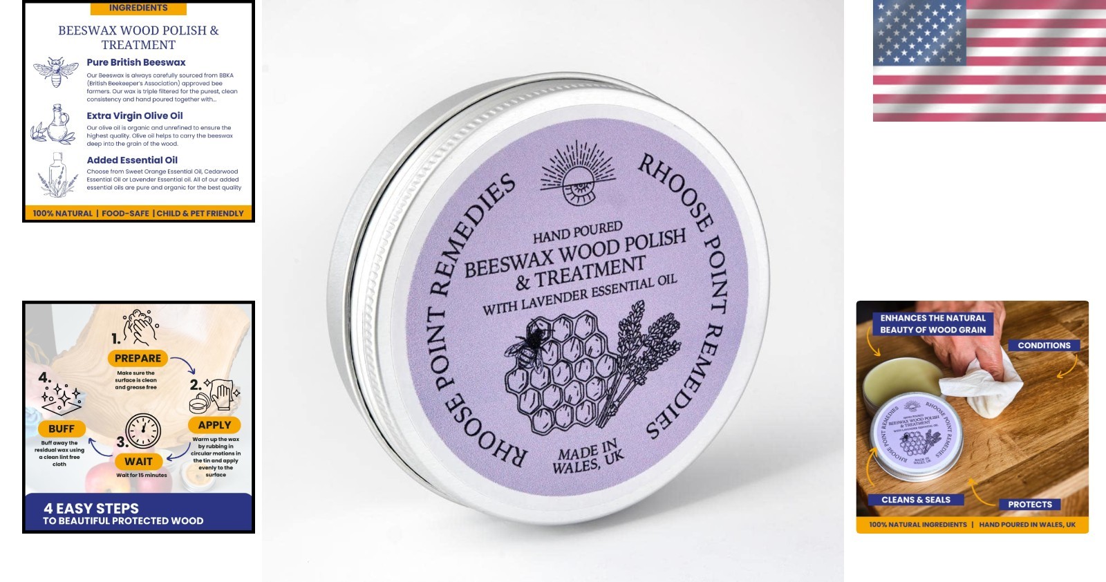 Eco-Friendly Lavender Beeswax Polish 3.4 Fl Oz – Protect & Enhance Wood Surfaces