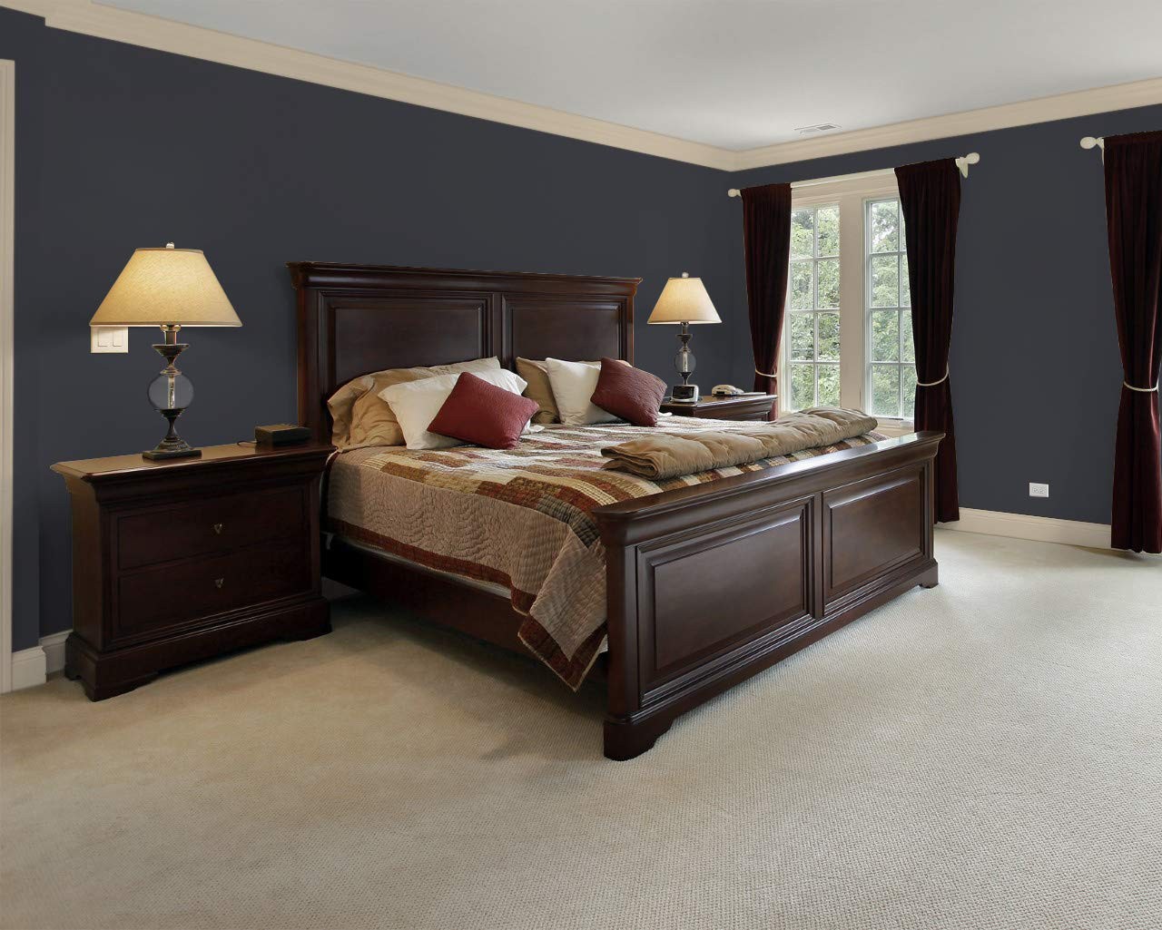 Rodda Paint Rodda Cascadia Zero Interior Satin Voc In One 1-Gallon Midnight