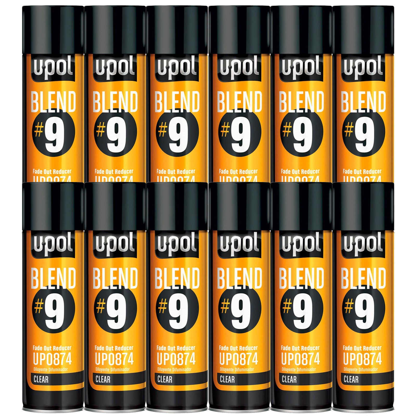 U-POL Blend#9 Fade Out Reducer Premium Aerosol UP0874 Set of 12
