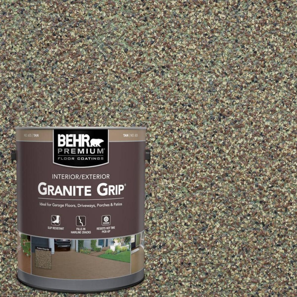 Concrete Floor Coating Granite Grip Garage Driveway Patio Decorative Interior