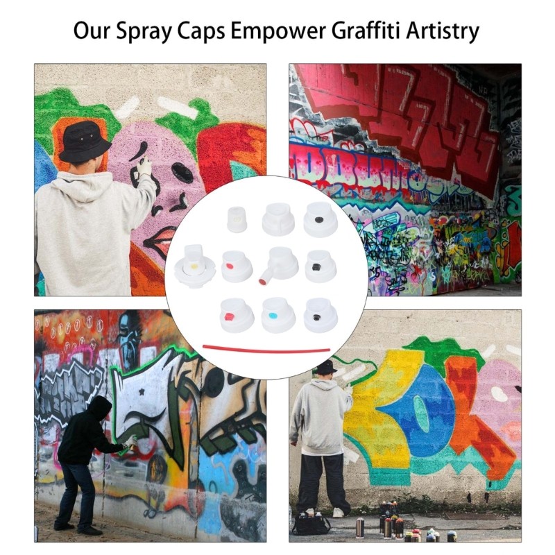 Multipurpose Sprayer Can Adapter Set Nozzle Caps for Artistic and Repair Work