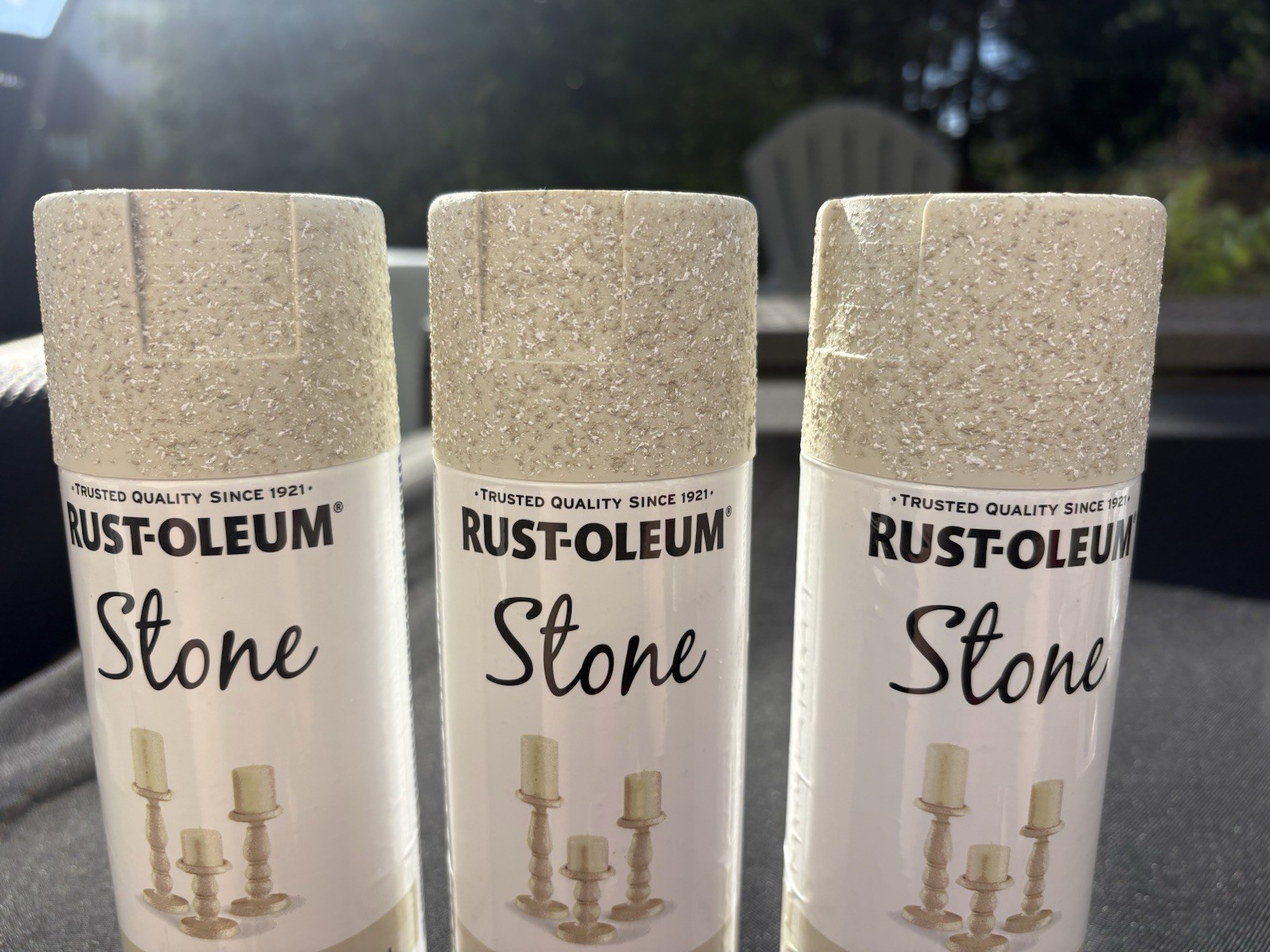 3 Rust-Oleum 342730 Bleached Stone Create Textured Finish 12oz ea Aerosol Spray